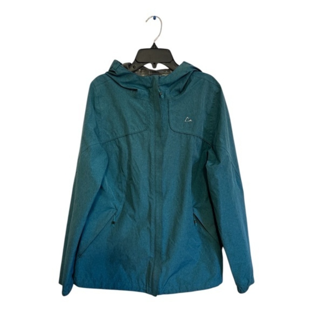 Paradox Womens Rain Jacket Windbreaker Small Hooded Full Zip Teal Green